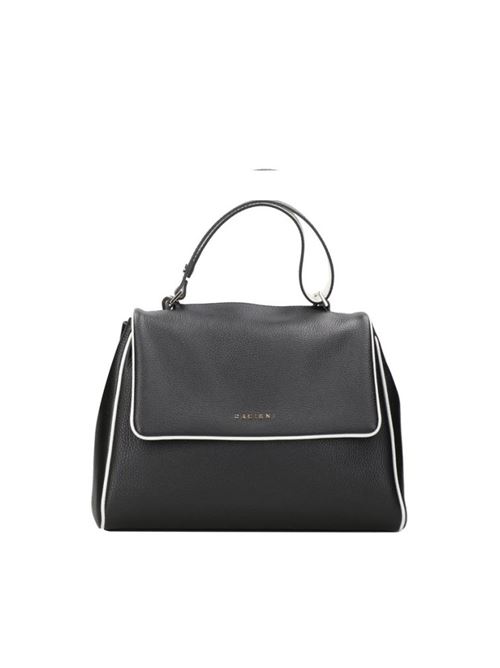 borsa sveva soft media a spalla in pelle con tracolla bicolor Orciani | BT2006 BEWNE